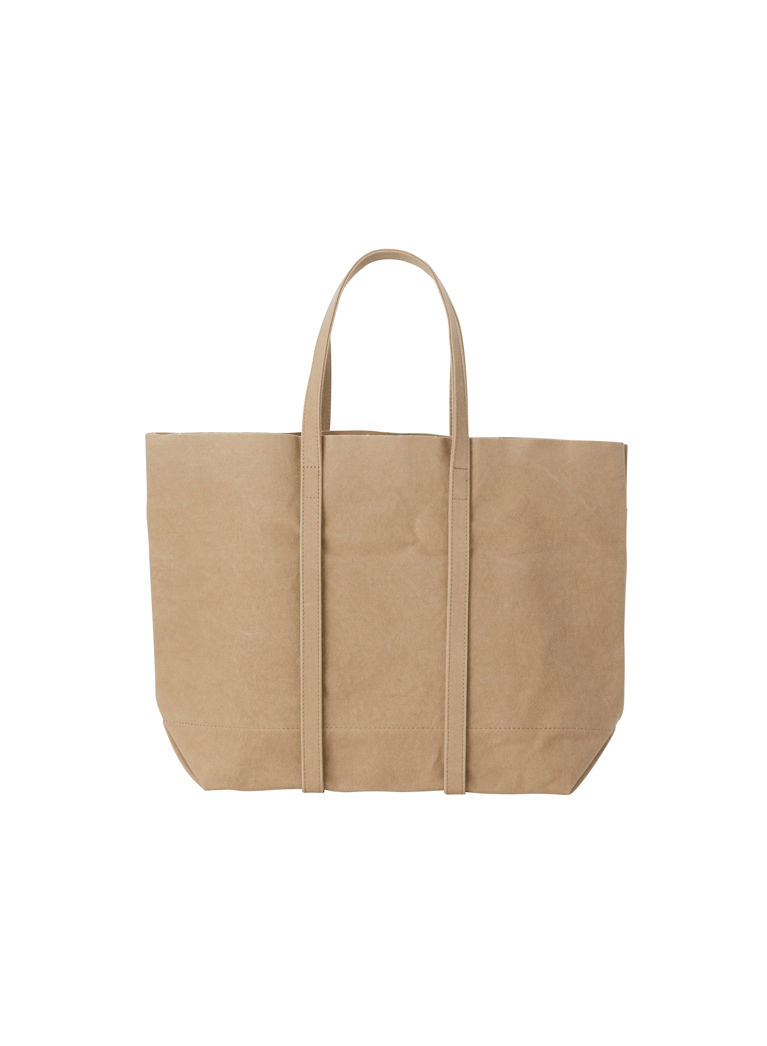 Washed Canvas 6pockets Tote L Taupe