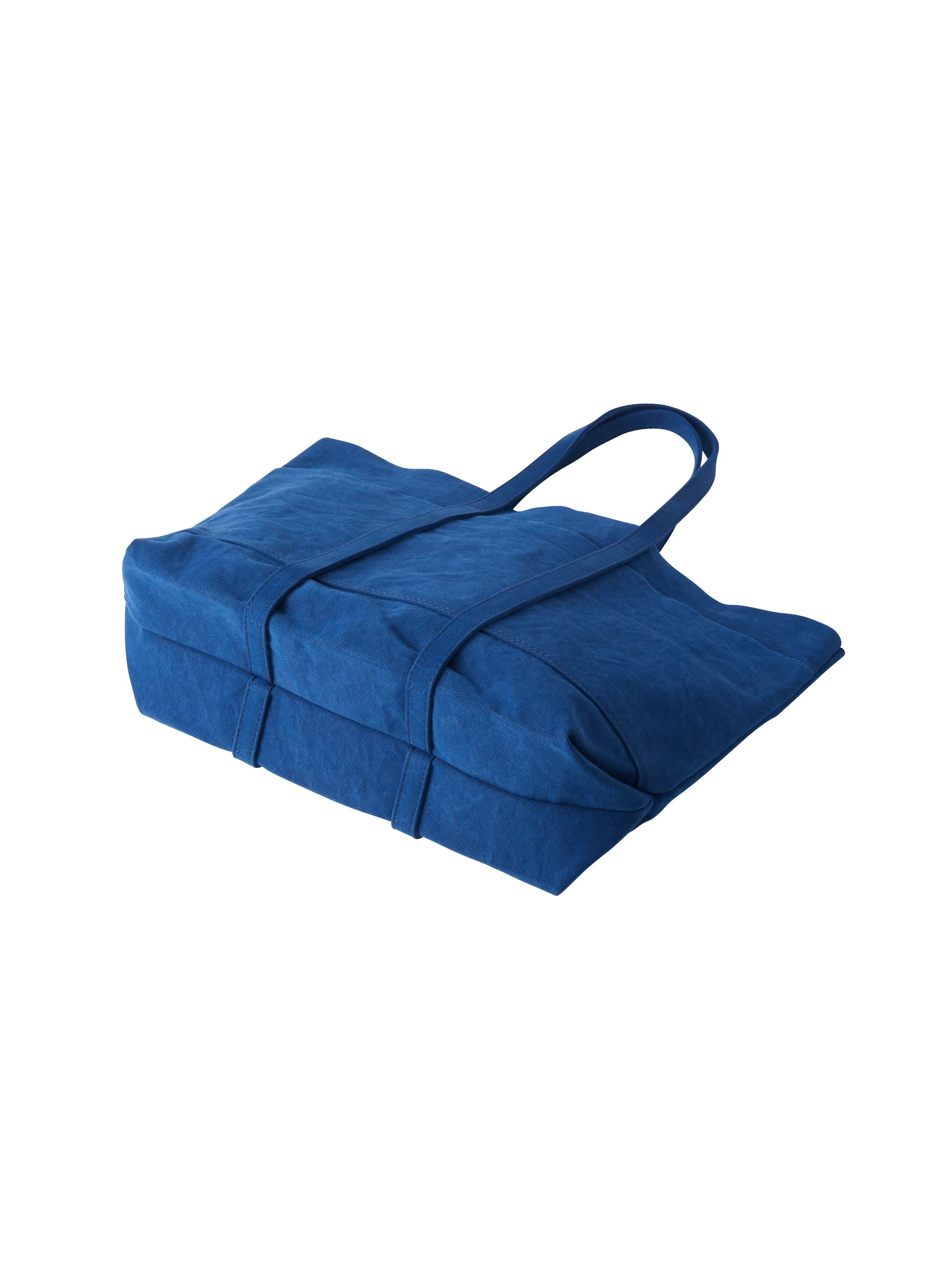 Washed Canvas 6pockets Tote M Blue