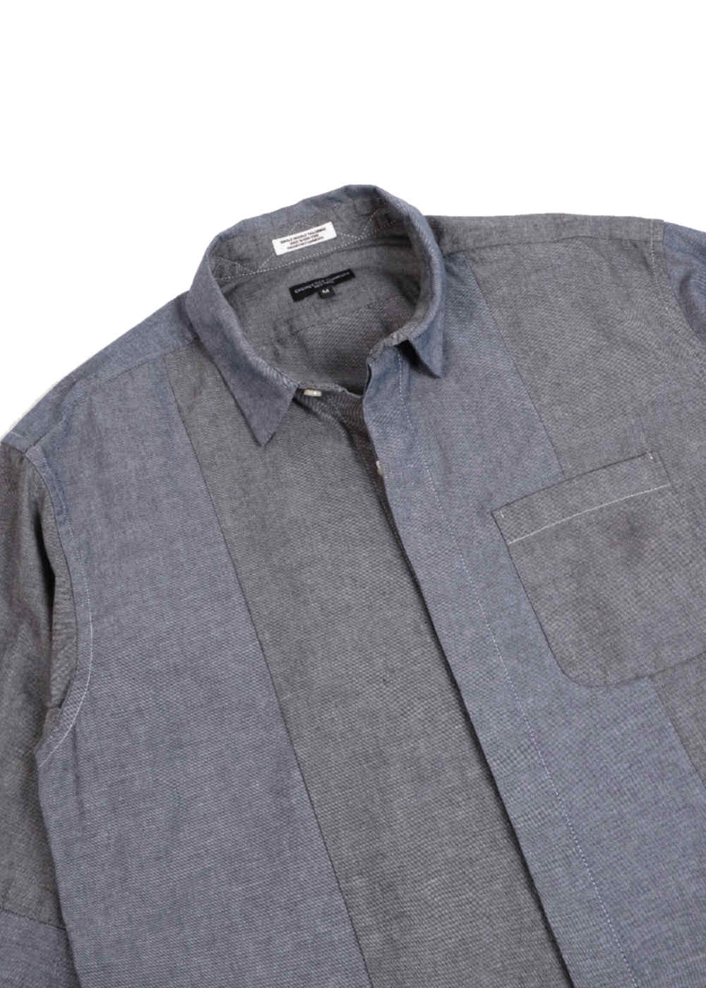 Combo Short Collar Shirt – Grey Cotton Chambray