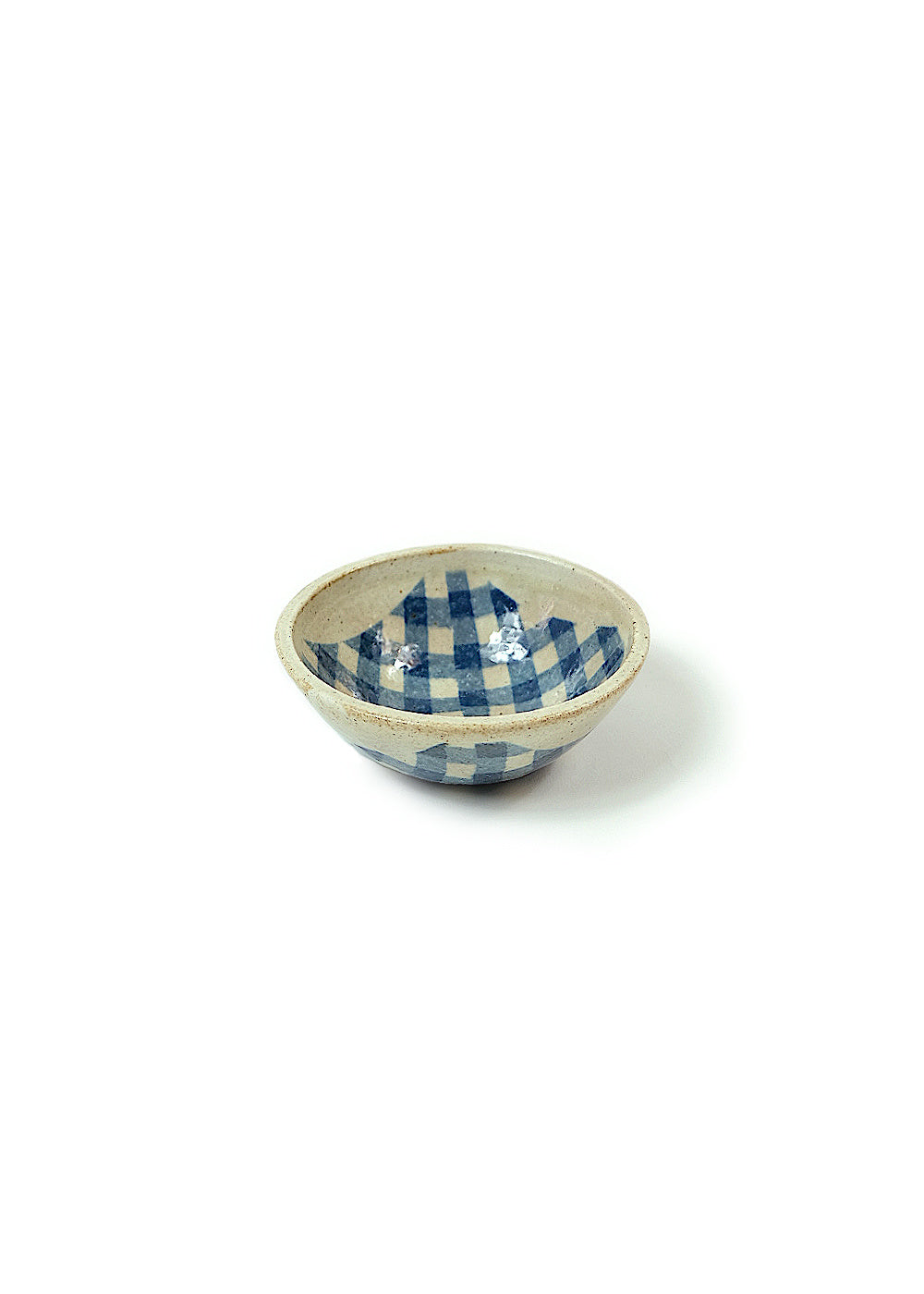 Round Bowl Gingham check – Blue S