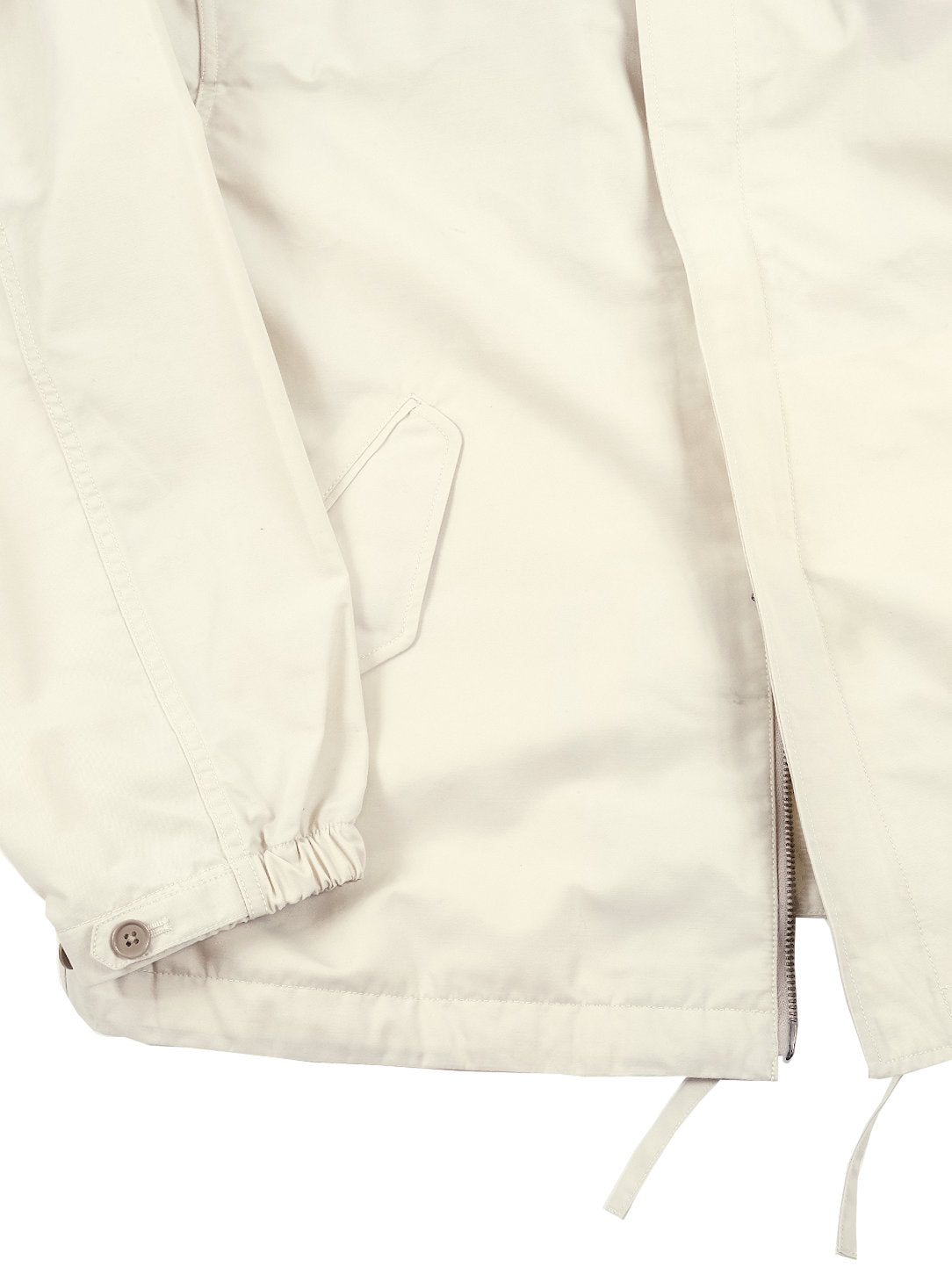 Nylon Twill Hooded Jacket - Light Beige