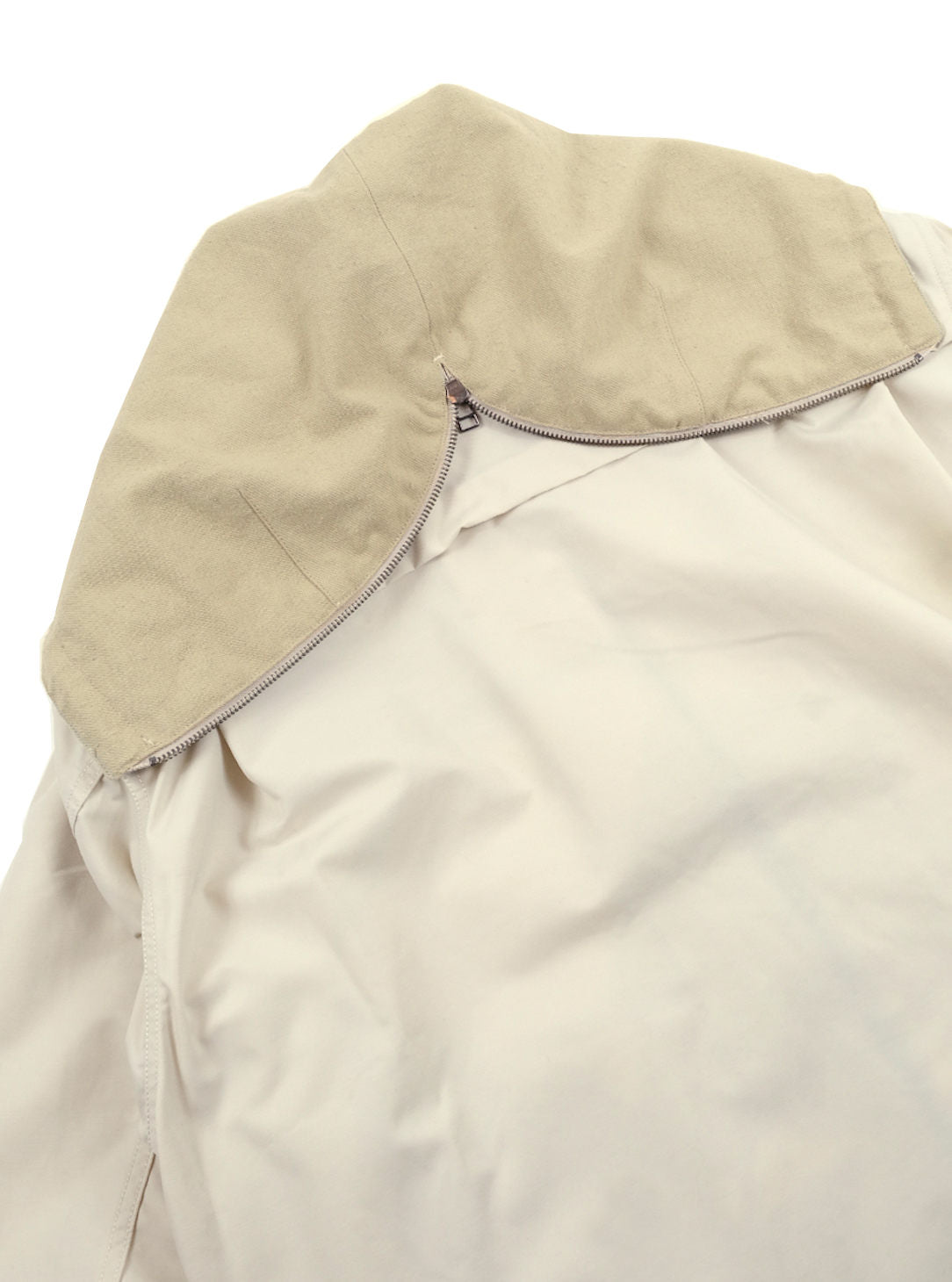 Nylon Twill Hooded Jacket - Light Beige