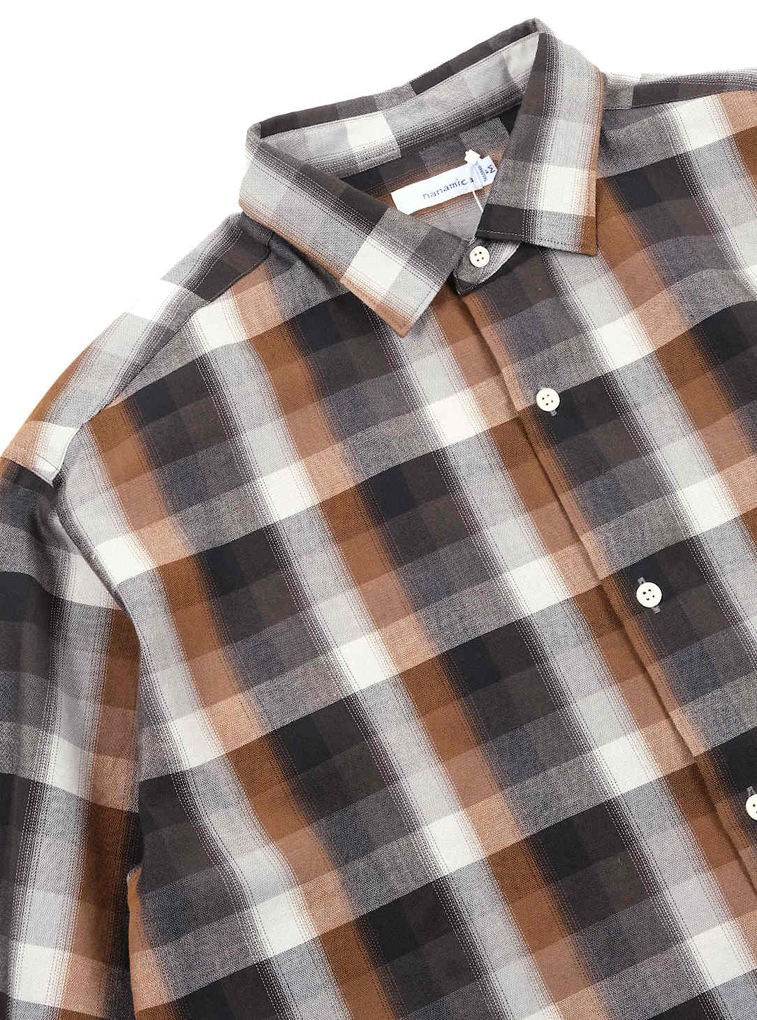 Regular Collar Wind Shirt - Brown