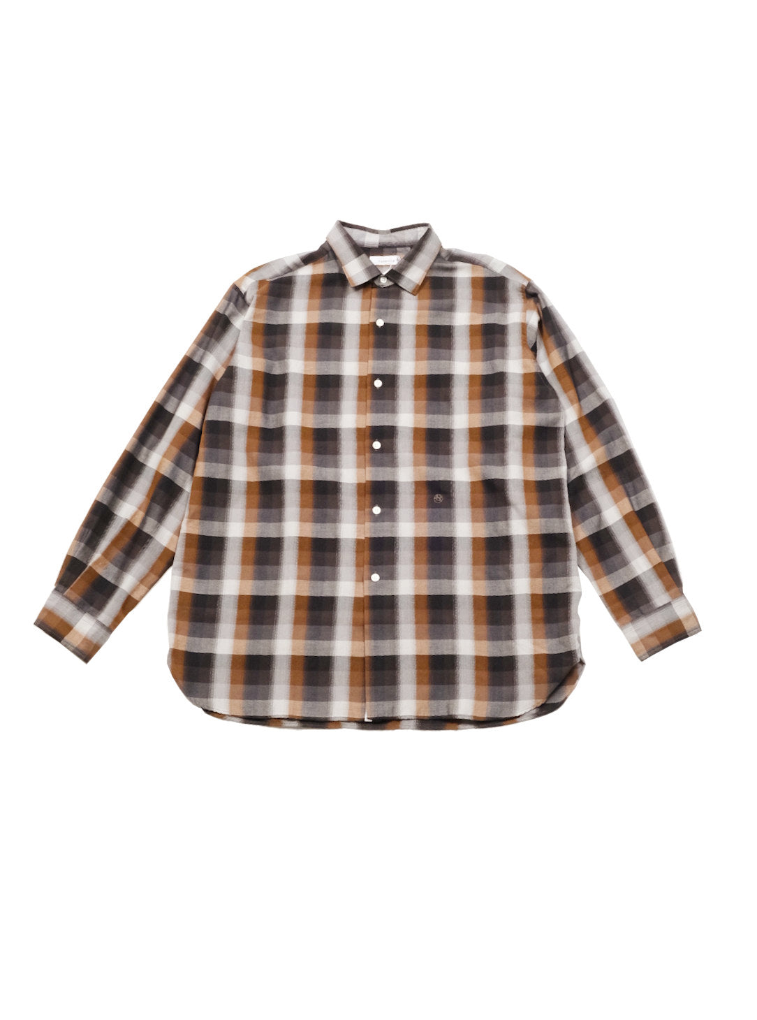 Regular Collar Wind Shirt - Brown