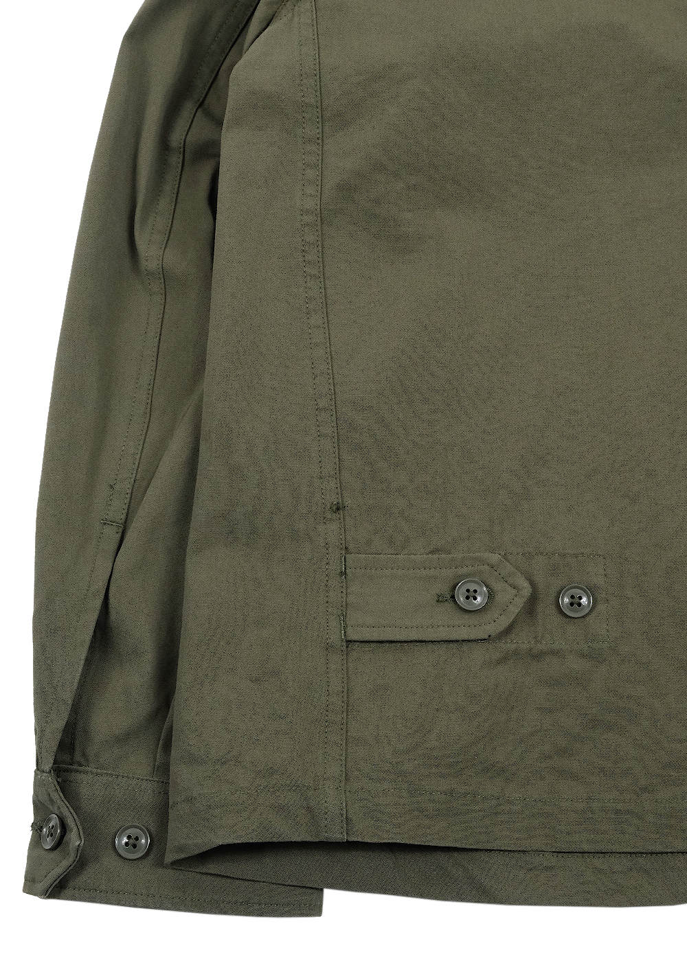 Claigton Jacket - Olive Cotton Sanded Cloth