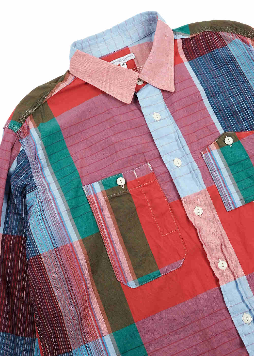 Work Shirt - Red Cotton Big Madras Plaid