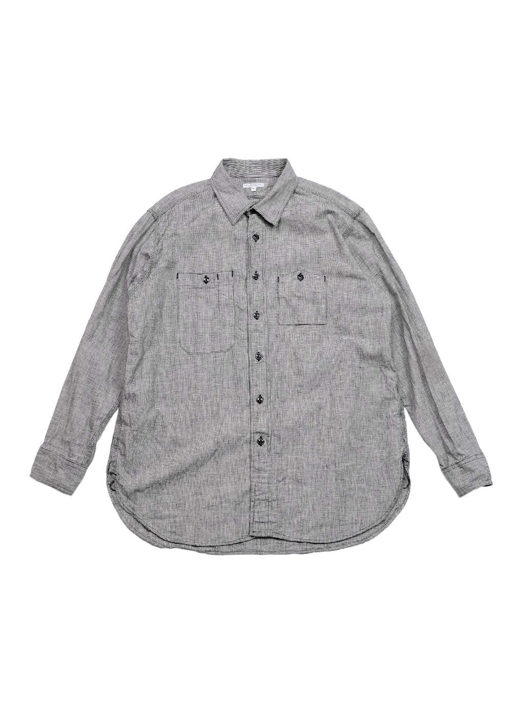 Engineered Garments Work Shirt - Black/Grey CL Houndstooth