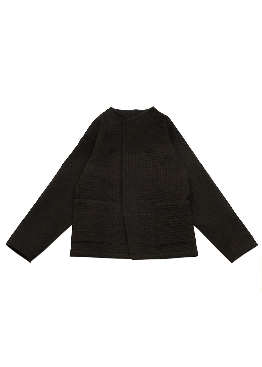 JK-64 Padded Sashiko Jacket - Black Brown