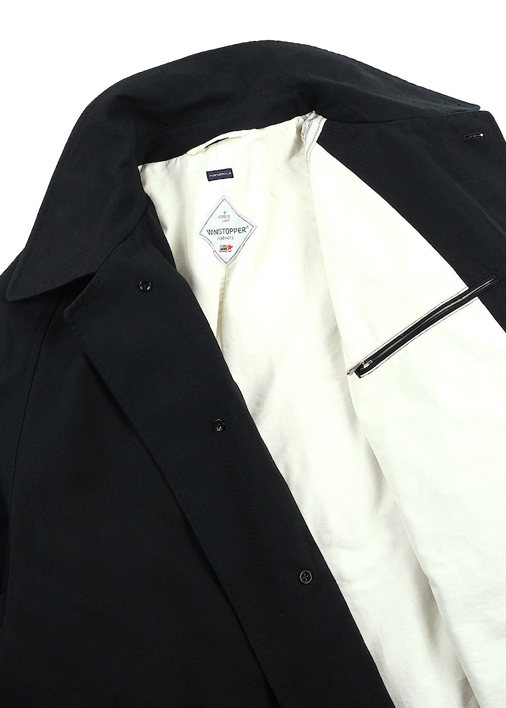 Cotton CORDURA WINDSTOPPER Balmacaan Coat - Black