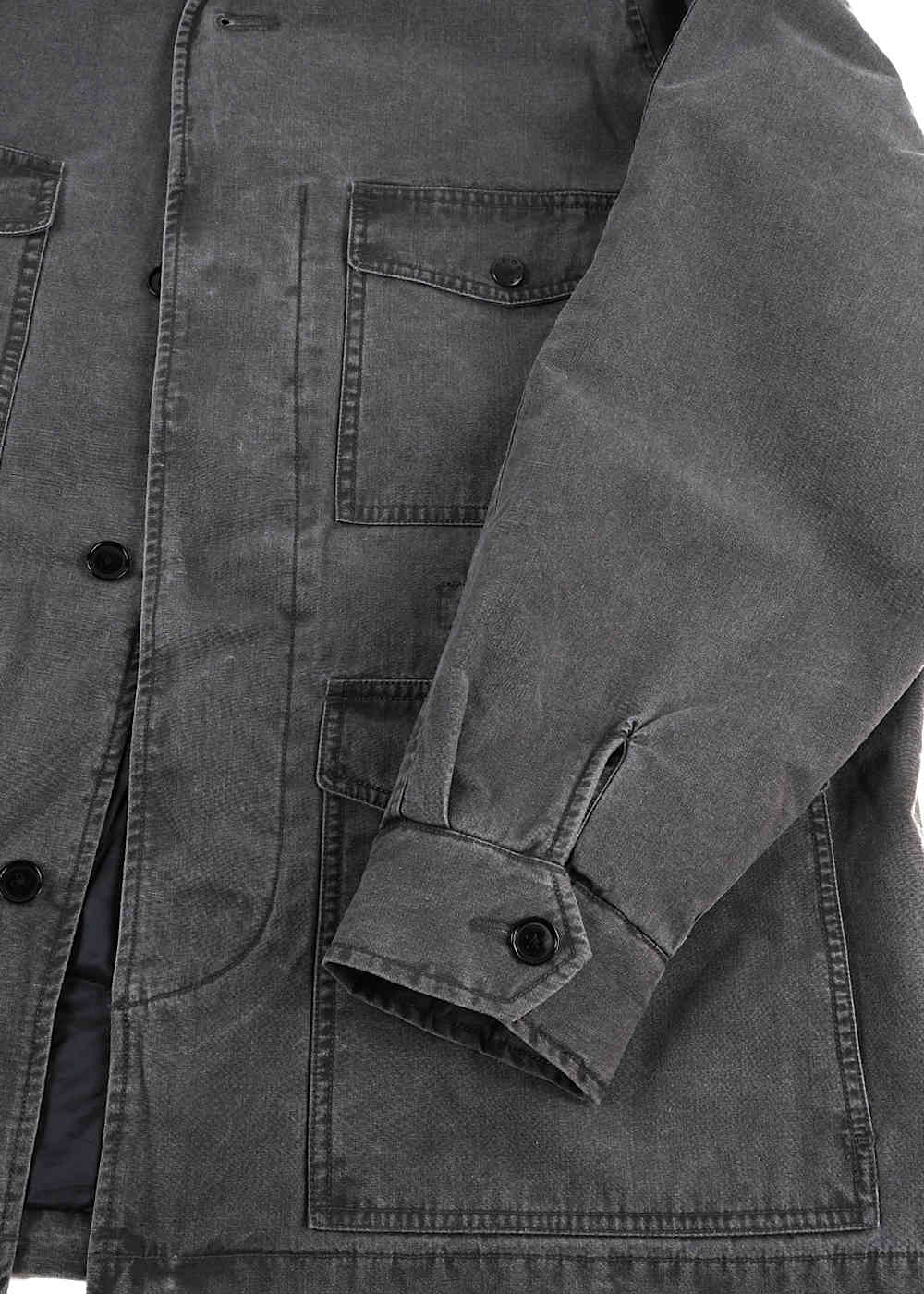 Cotton CORDURA Insulation Collarless Jacket - Gray