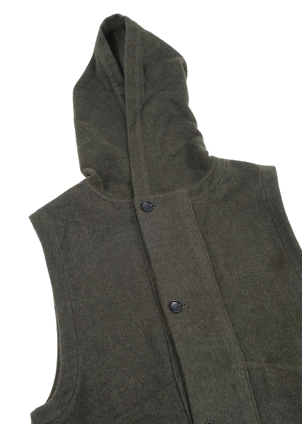 VE-05 Wool Silk Camel Vest - Ash Green