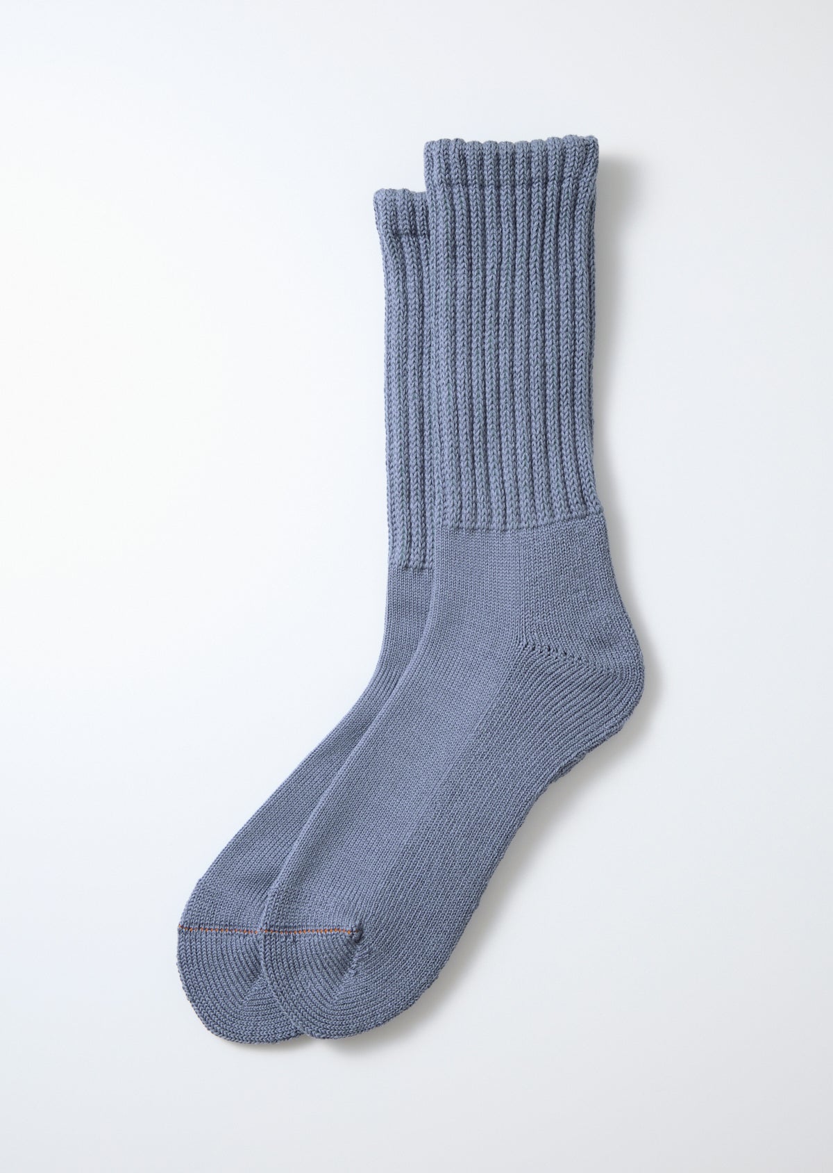 Loose Pile Crew Socks - Smoky Blue