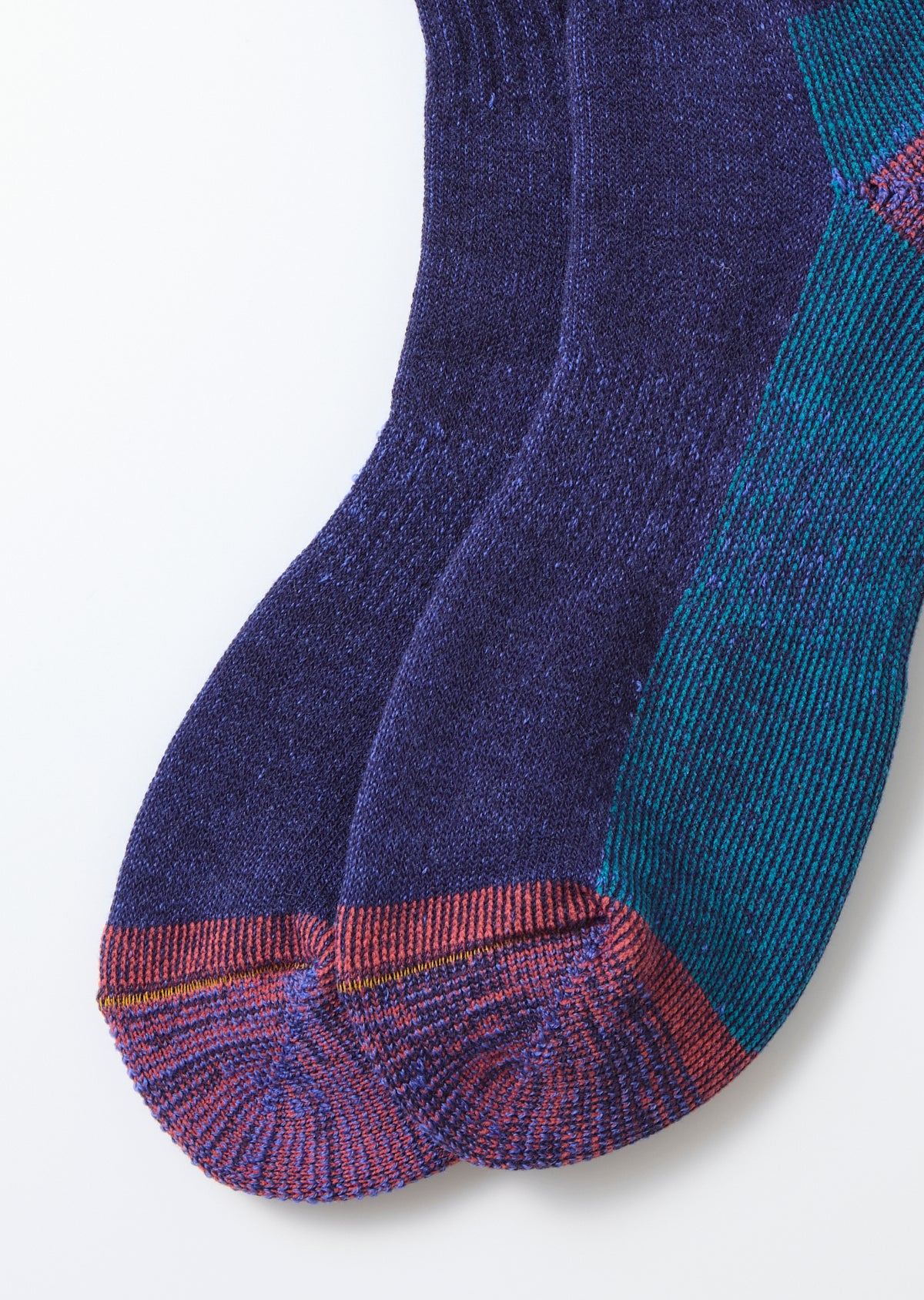 Double Face Merino Pike Socks - D.Blue