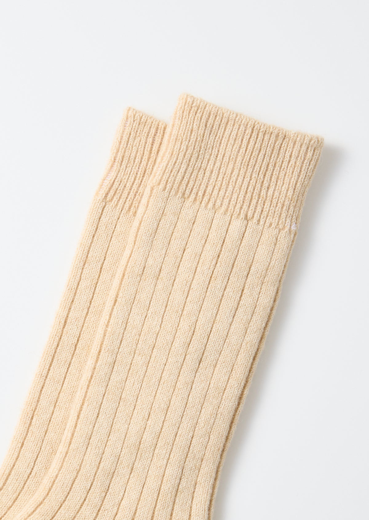 Cotton Wool Ribbed Crew 3 Pack Socks - Beige Tones
