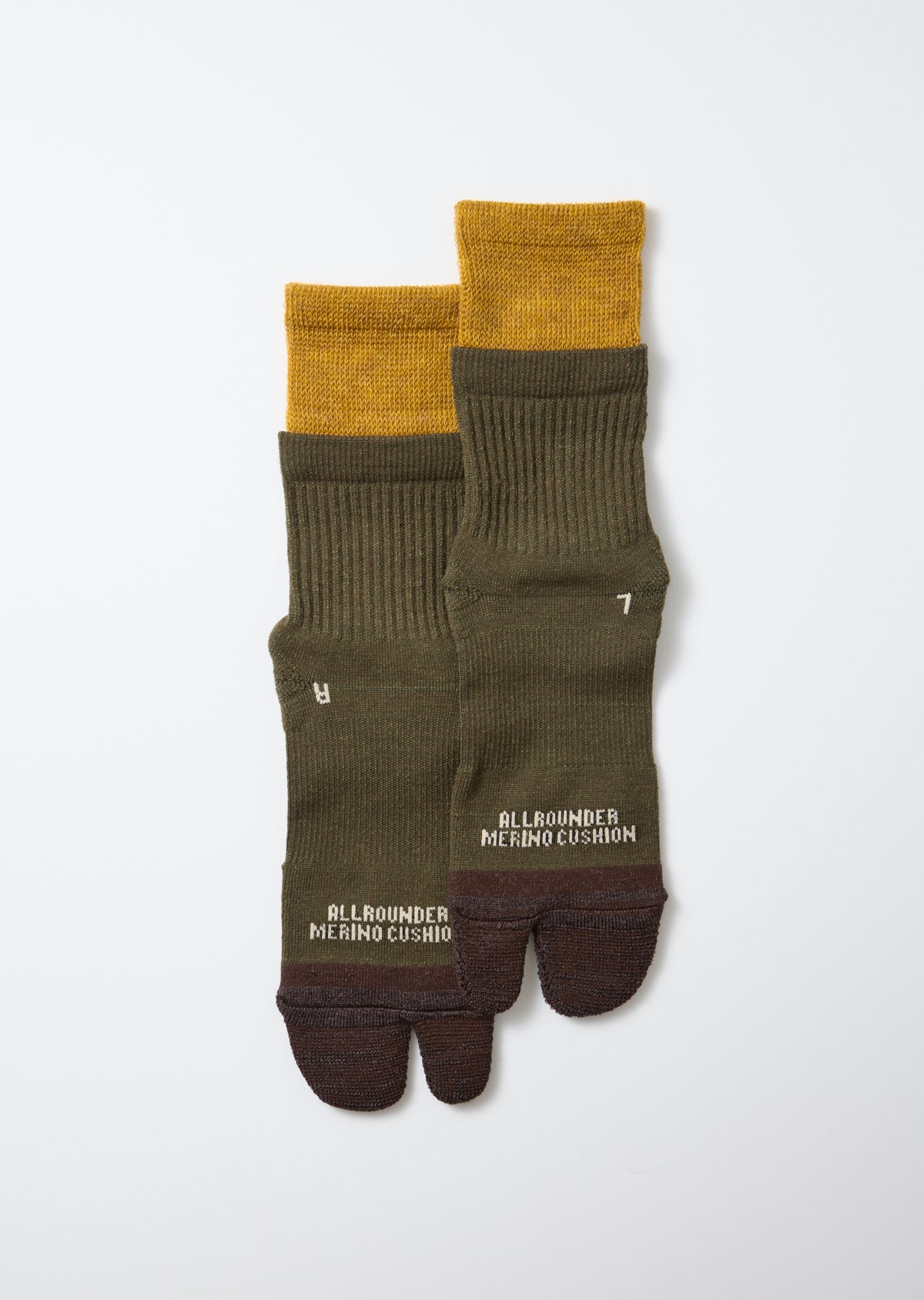 ALLROUNDER Merino Cushion Tabi Socks - O.D / Gold