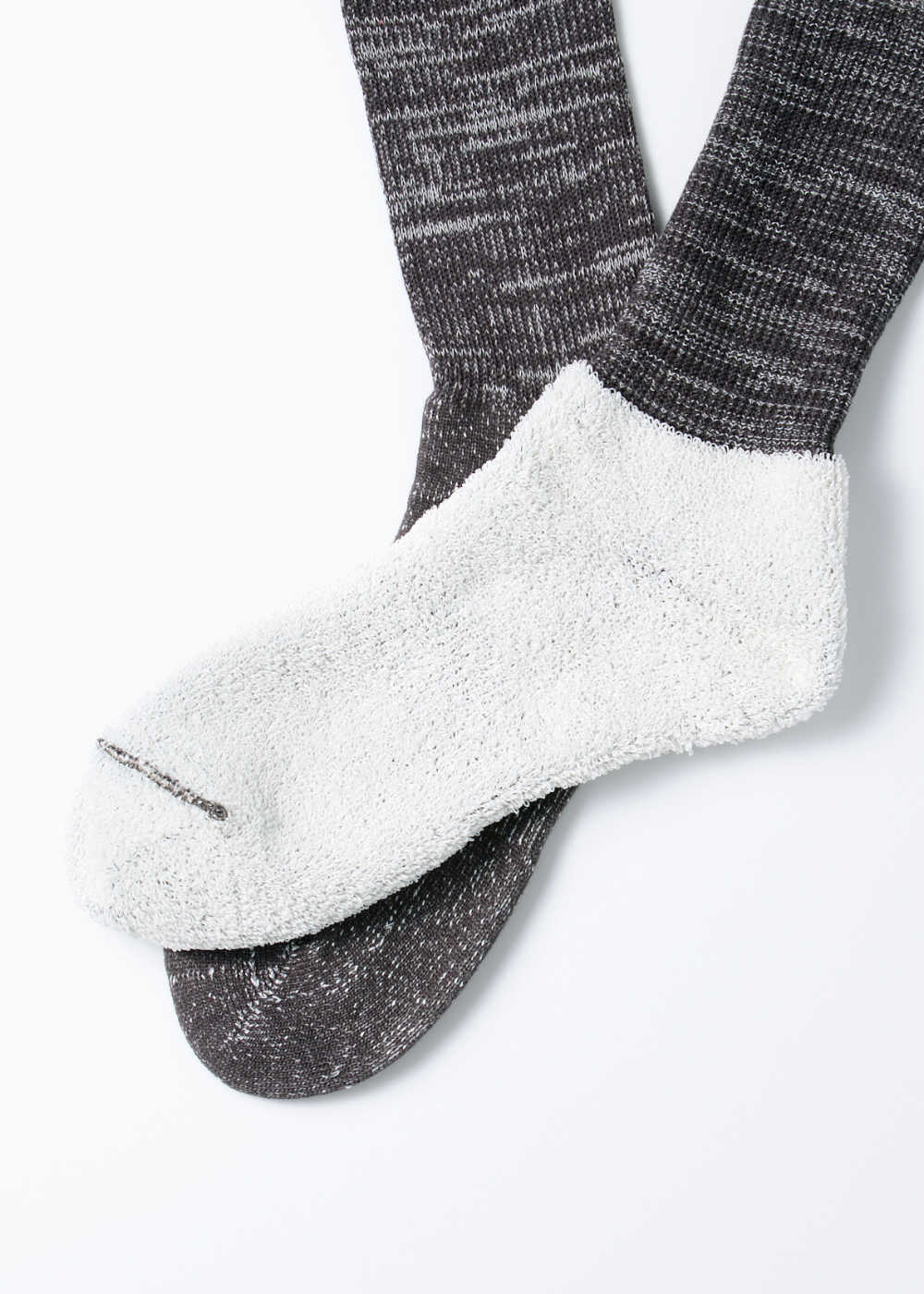 Washi Pile Crew Socks – Charcoal