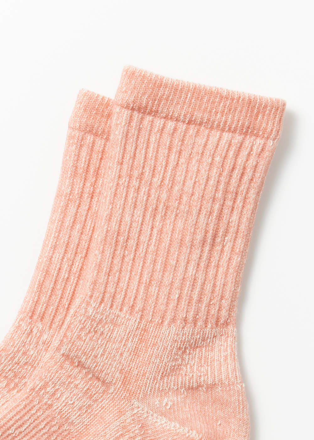 Double Face Mini Crew Socks ”Organic Cotton” – Salmon