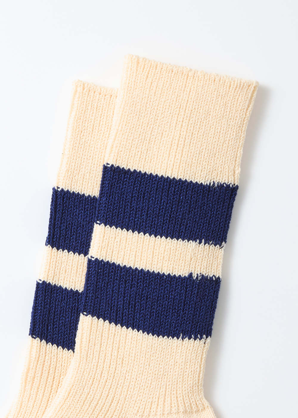 Recycle Cotton Stripe Socks – Ecru/Blue