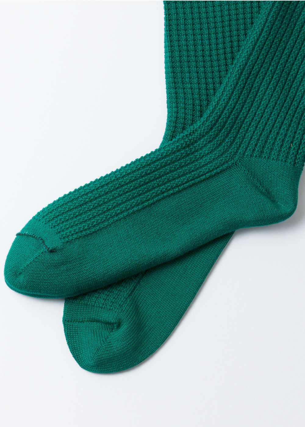 Cotton Waffle Crew Socks – Sea Green