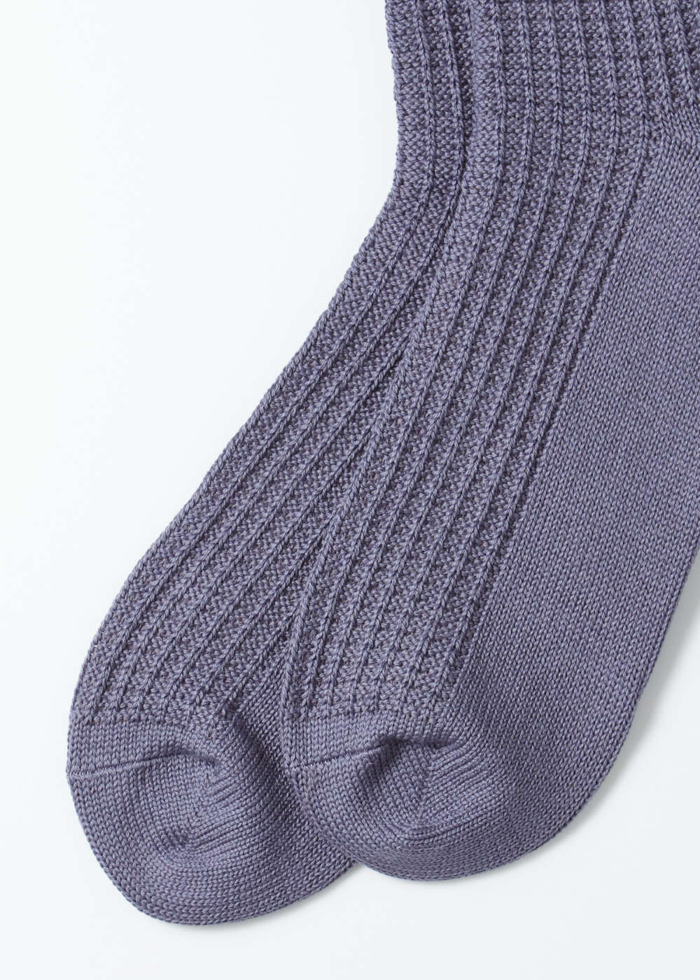 Cotton Waffle Crew Socks – Steel Purple