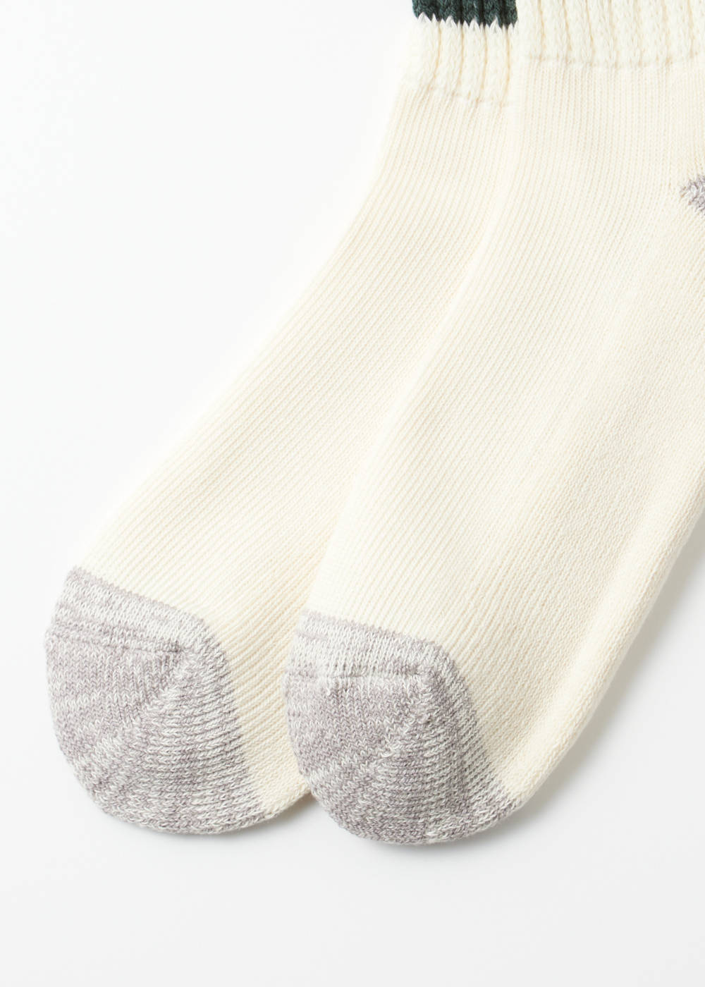 Coarse Ribbed Oldschool Crew Socks - D.Green/Yellow
