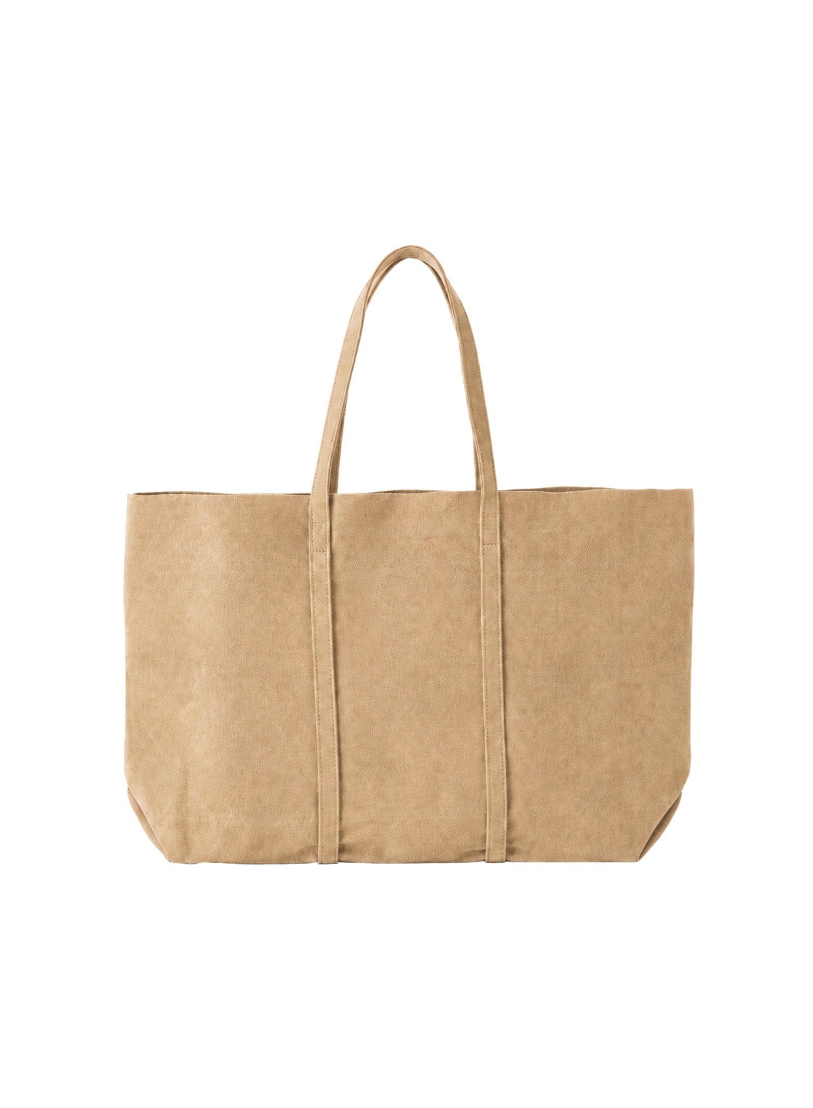 Washed Canvas 6pockets Tote L Taupe