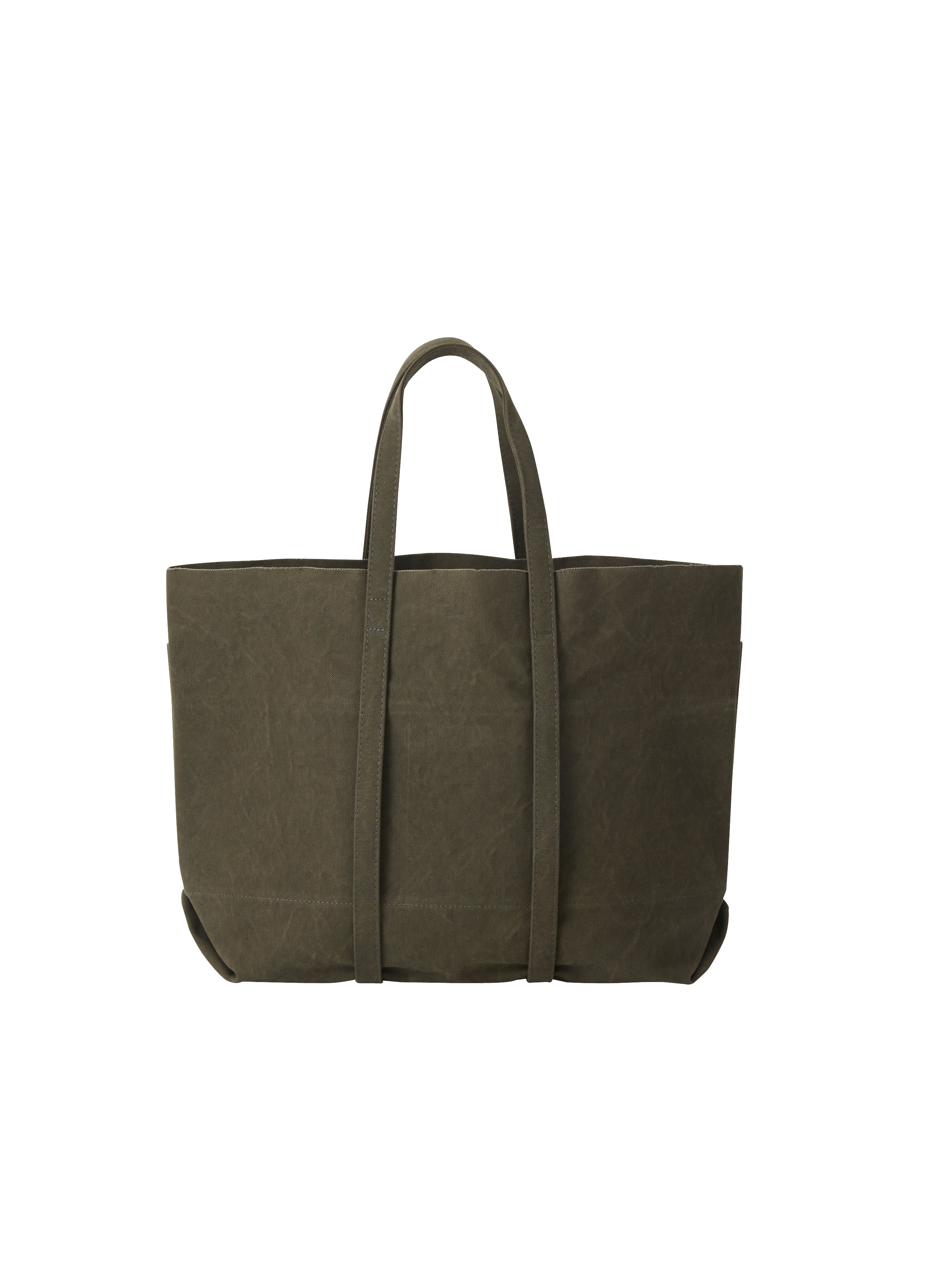 Washed Canvas 6pockets Tote M Olive