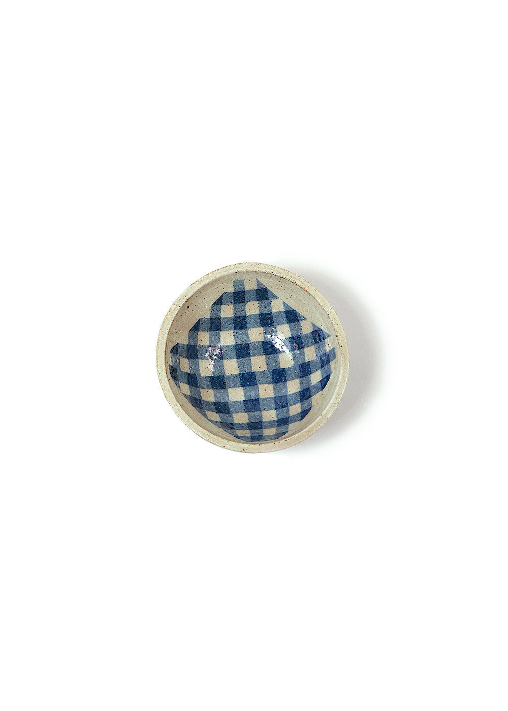 Round Bowl Gingham check – Blue S