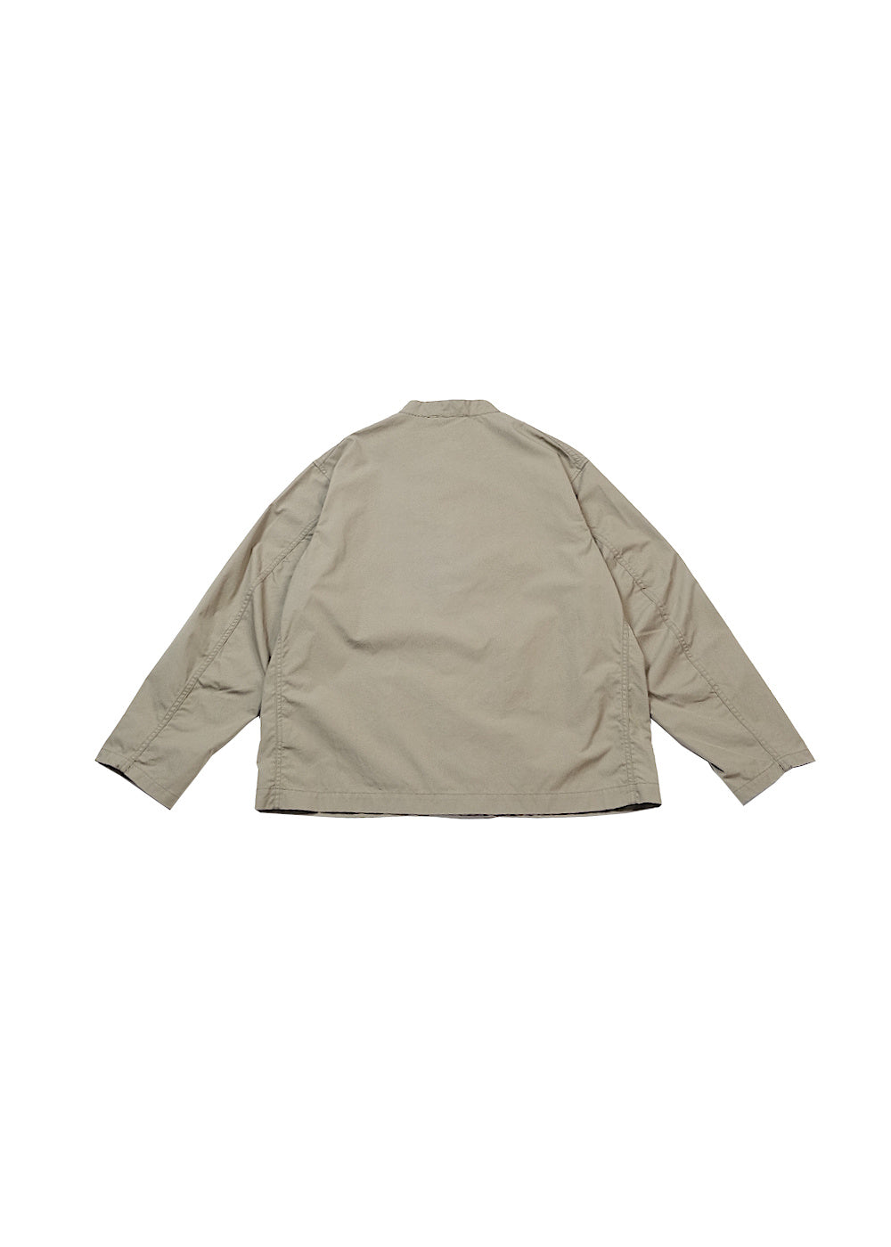Band Collar Shirt Jacket - Taupe
