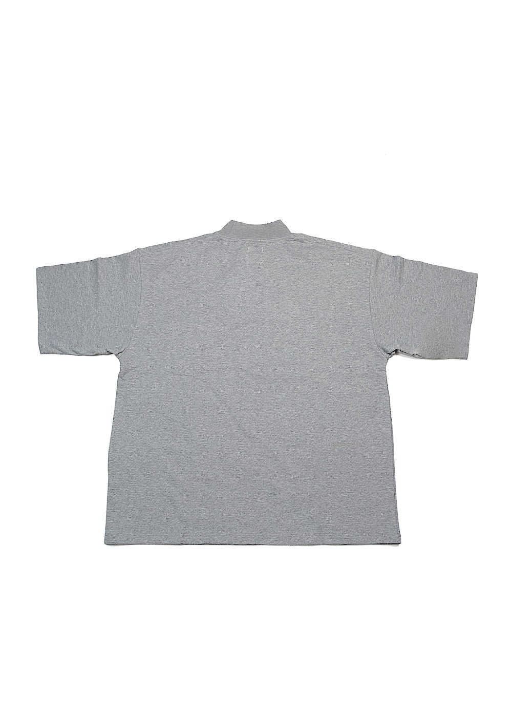 Mock Neck Tee - Heather Gray