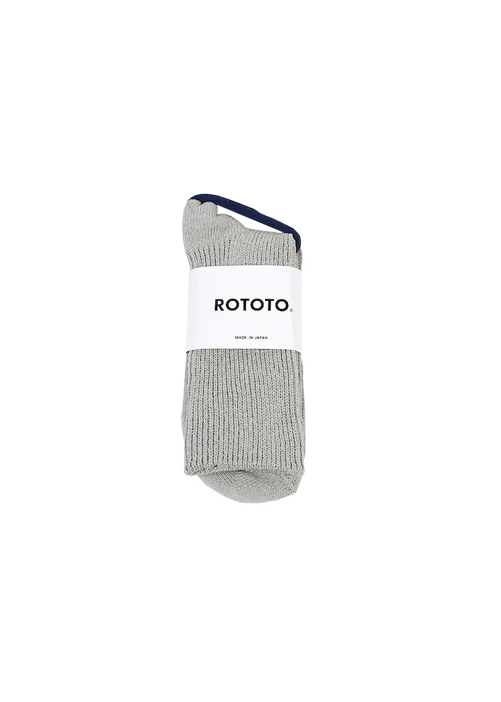 Washi / Recycled Cotton Rib Crew Socks - Gray