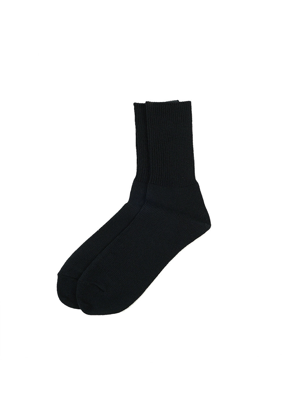 Organic Daily 3 Pack Ribbed Crew Socks -  Black