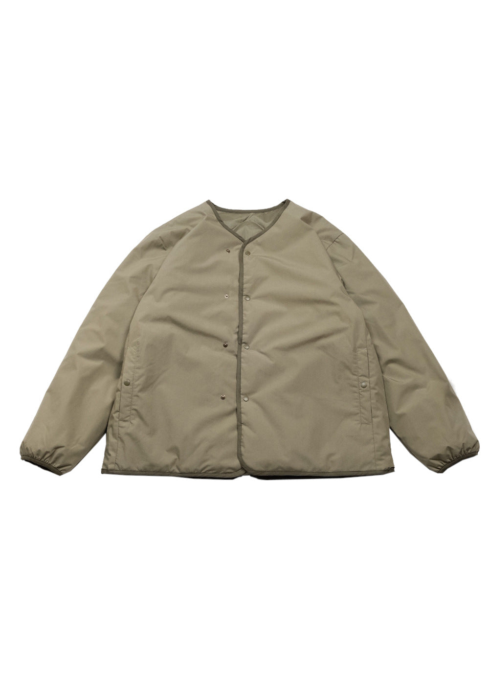 Reversible Down Cardigan – Khaki Beige
