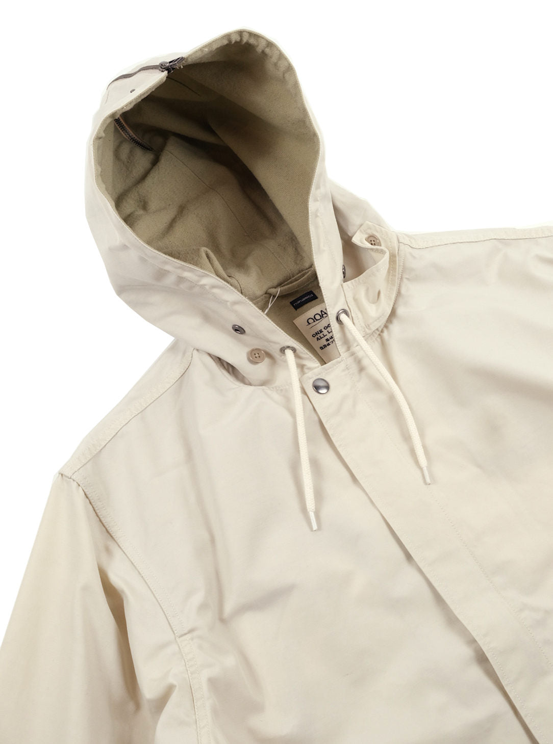 Nylon Twill Hooded Jacket - Light Beige