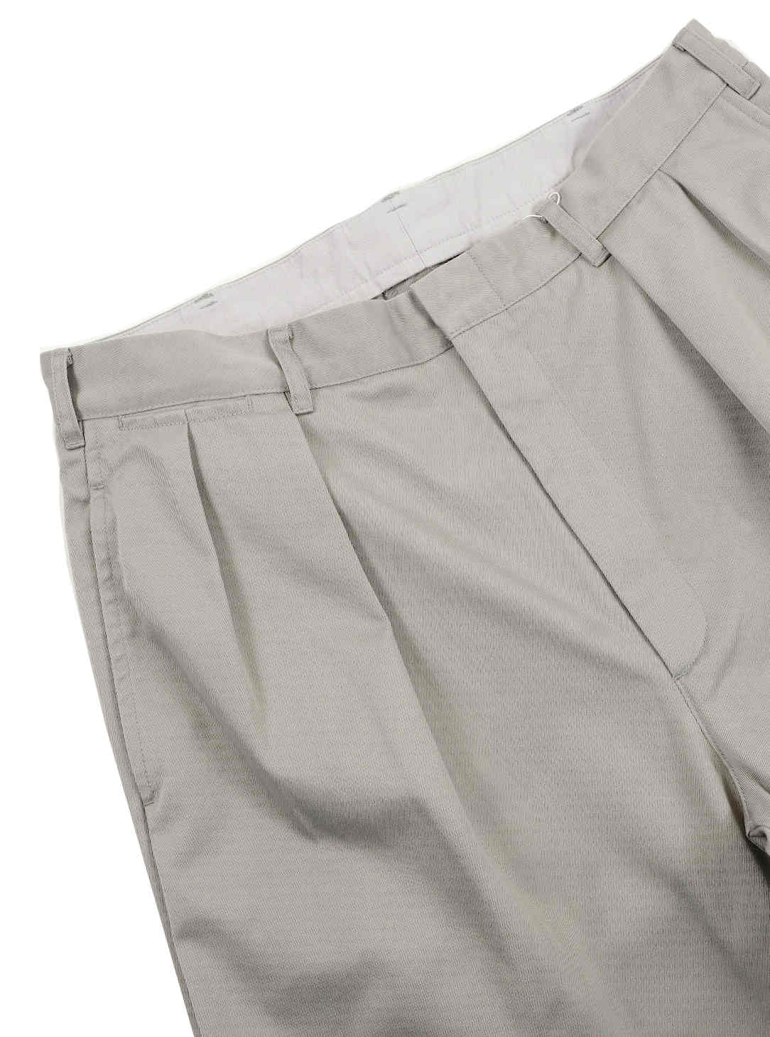 Double Pleated Chino Pants - Light Gray