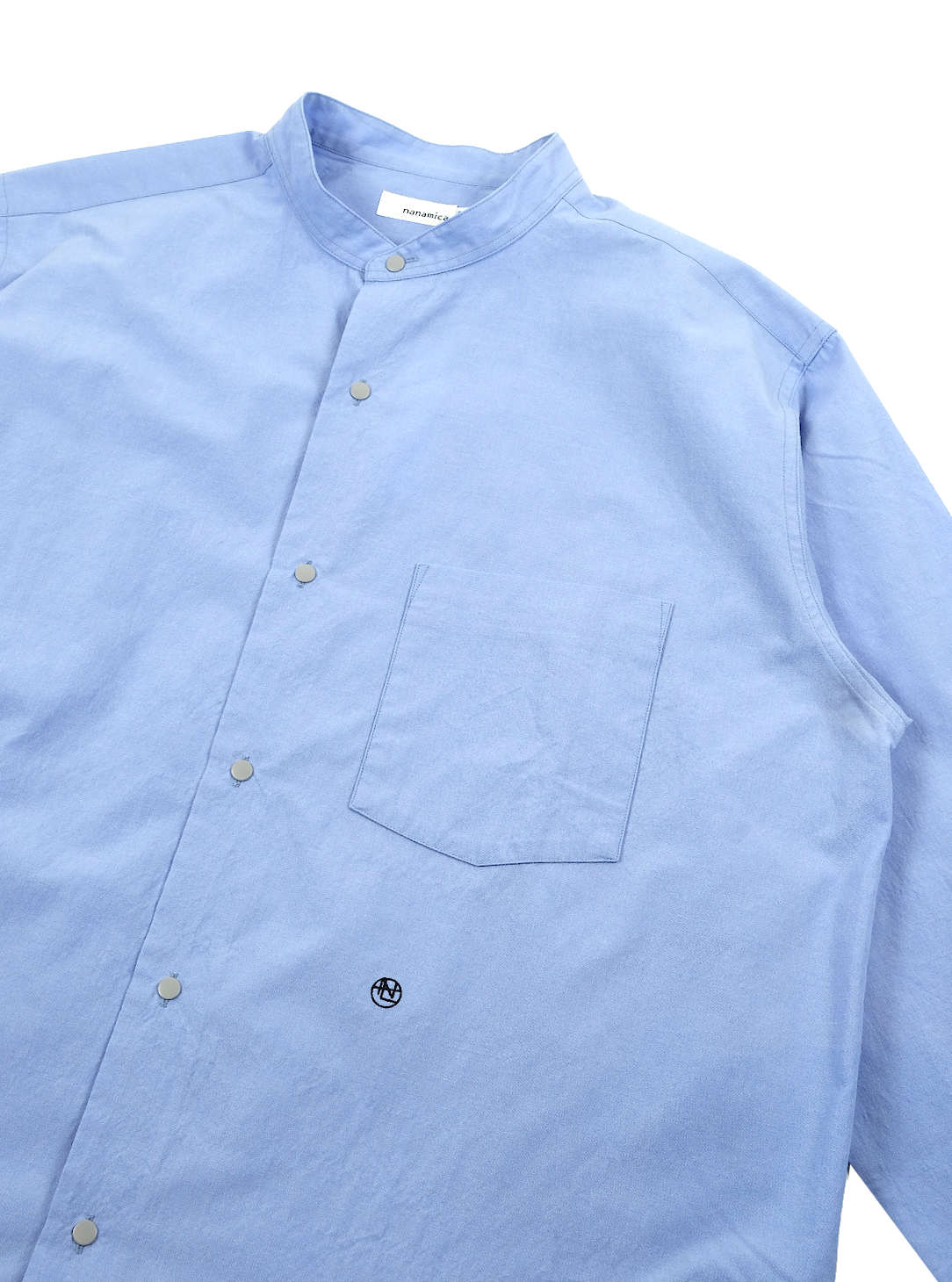 Band Collar Wind Shirt - Sax