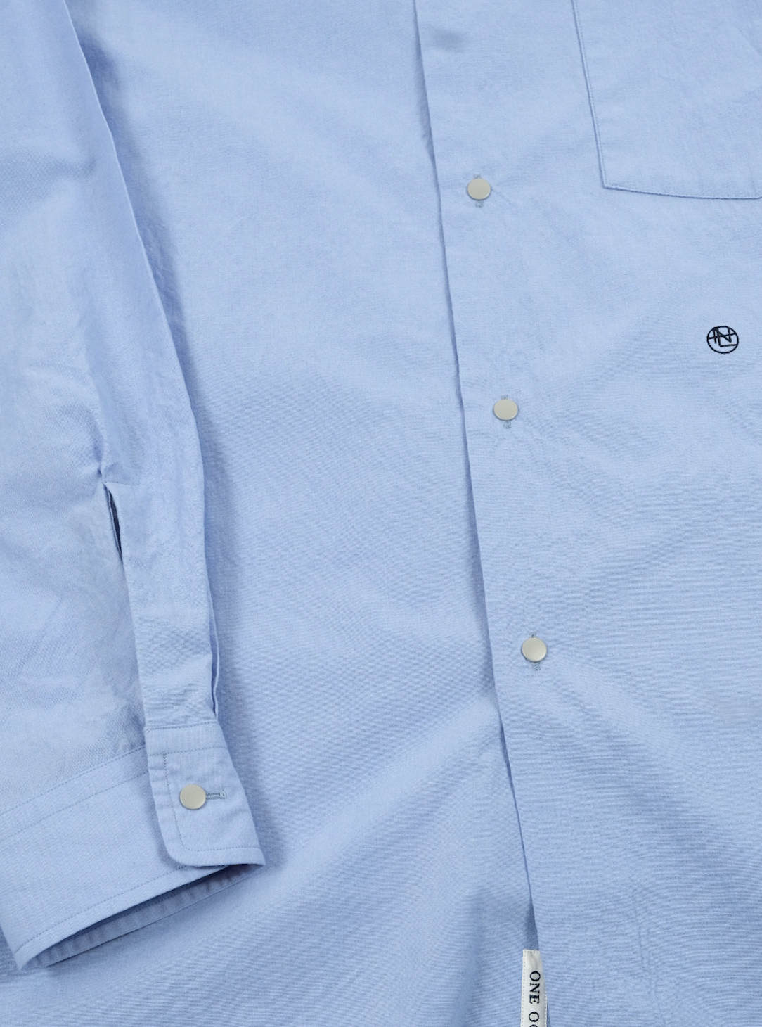 Band Collar Wind Shirt - Sax