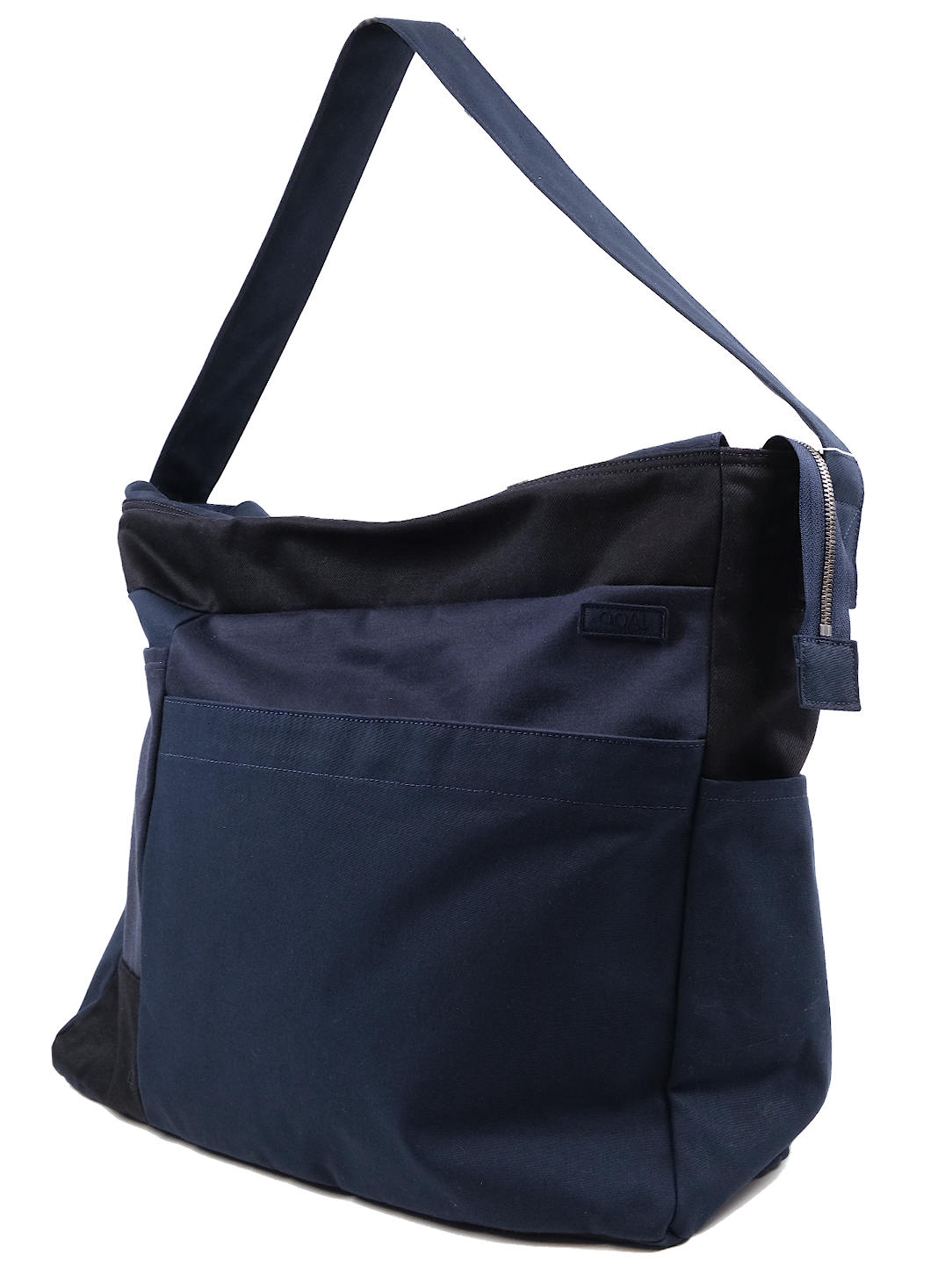 Cotton Canvas Shoulder Bag - Navy
