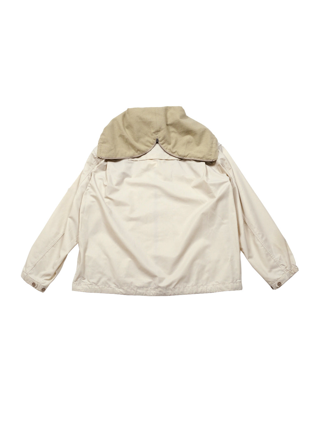 Nylon Twill Hooded Jacket - Light Beige