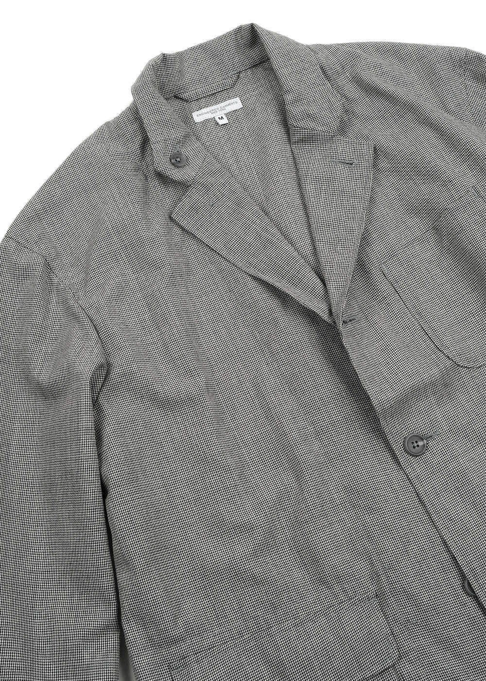 Engineered Garments Loiter Jacket - Grey Micro Houndstooth