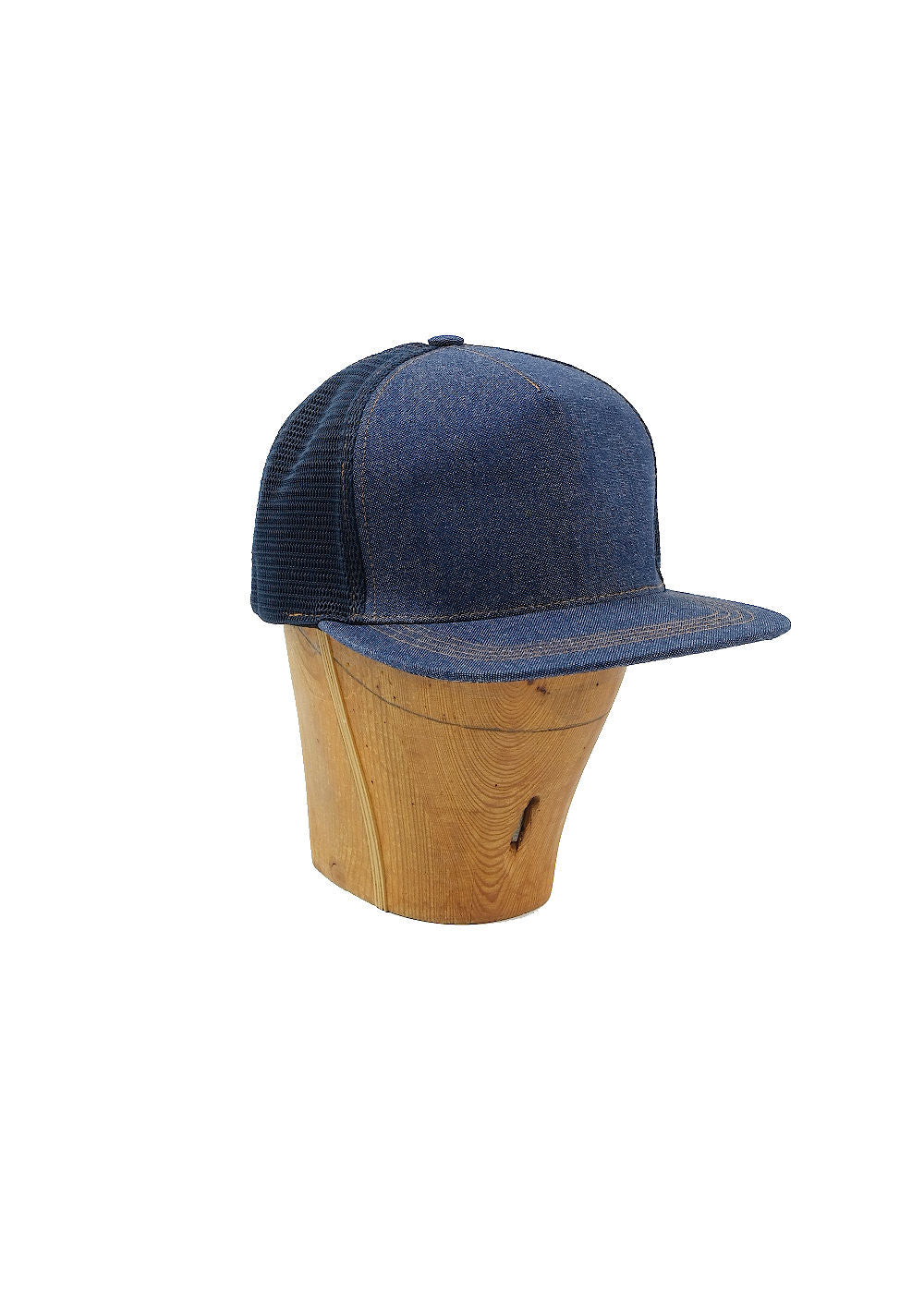 Trucker Mesh Cap - Indigo Industrial 8oz Denim