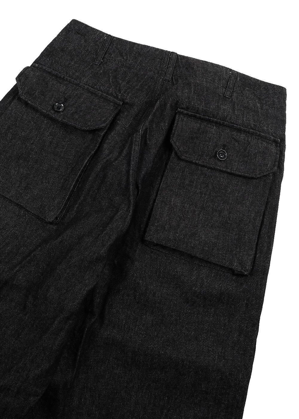 Norwegian Army Pant Black Cotton Cone Denim