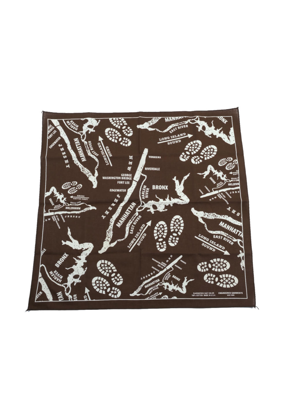 Printed Bandana Brown - Map