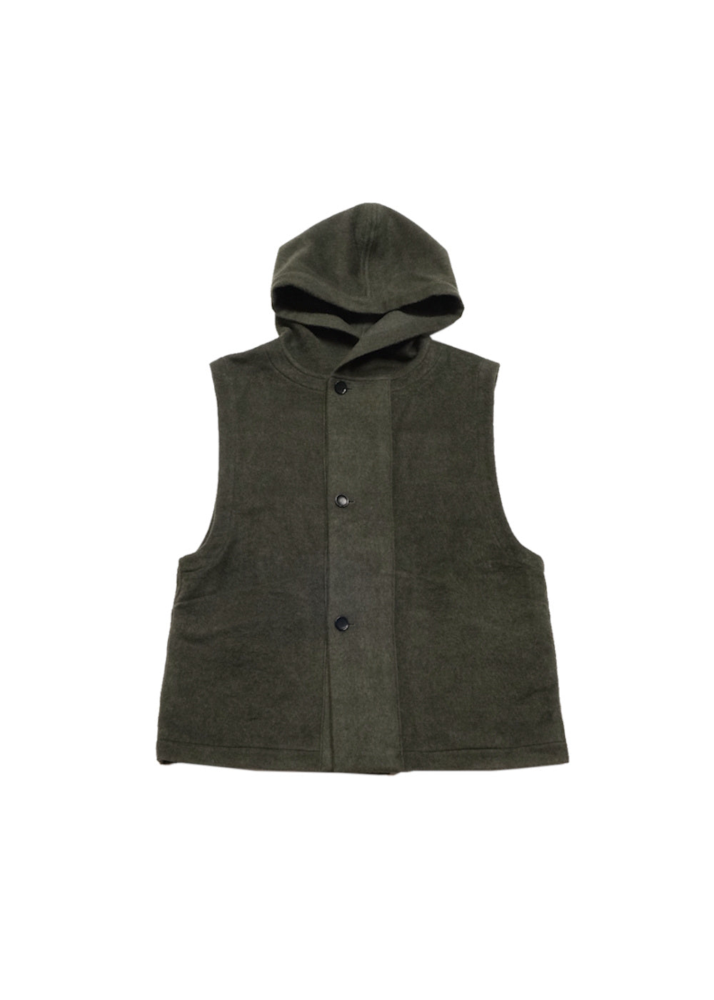 VE-05 Wool Silk Camel Vest - Ash Green