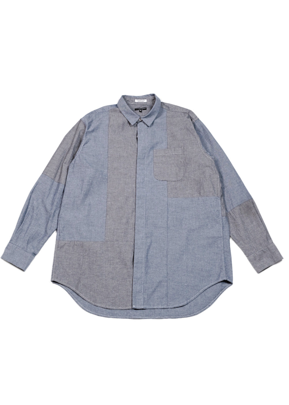 Combo Short Collar Shirt – Grey Cotton Chambray