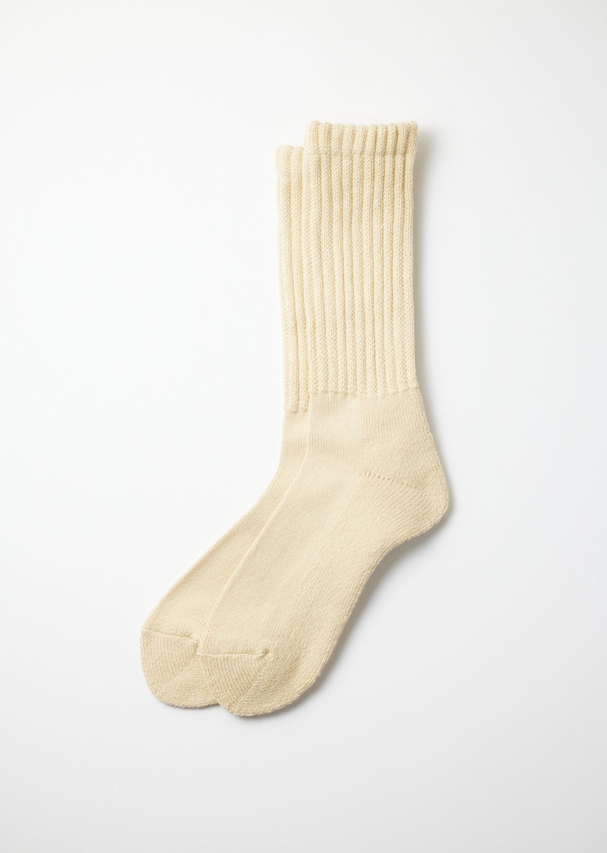 Loose Pile Crew Socks – Raw Beige
