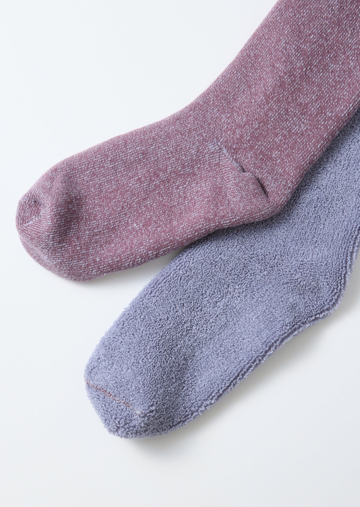 Reversible Pile Socks - Faded Purple / L.Blue