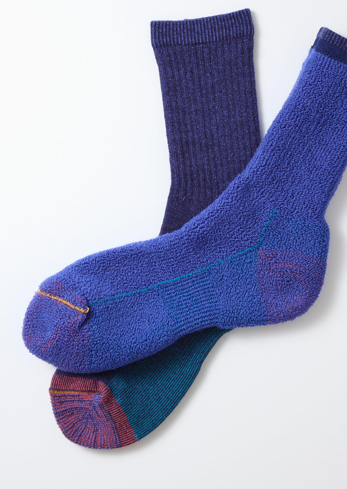 Double Face Merino Pike Socks - D.Blue