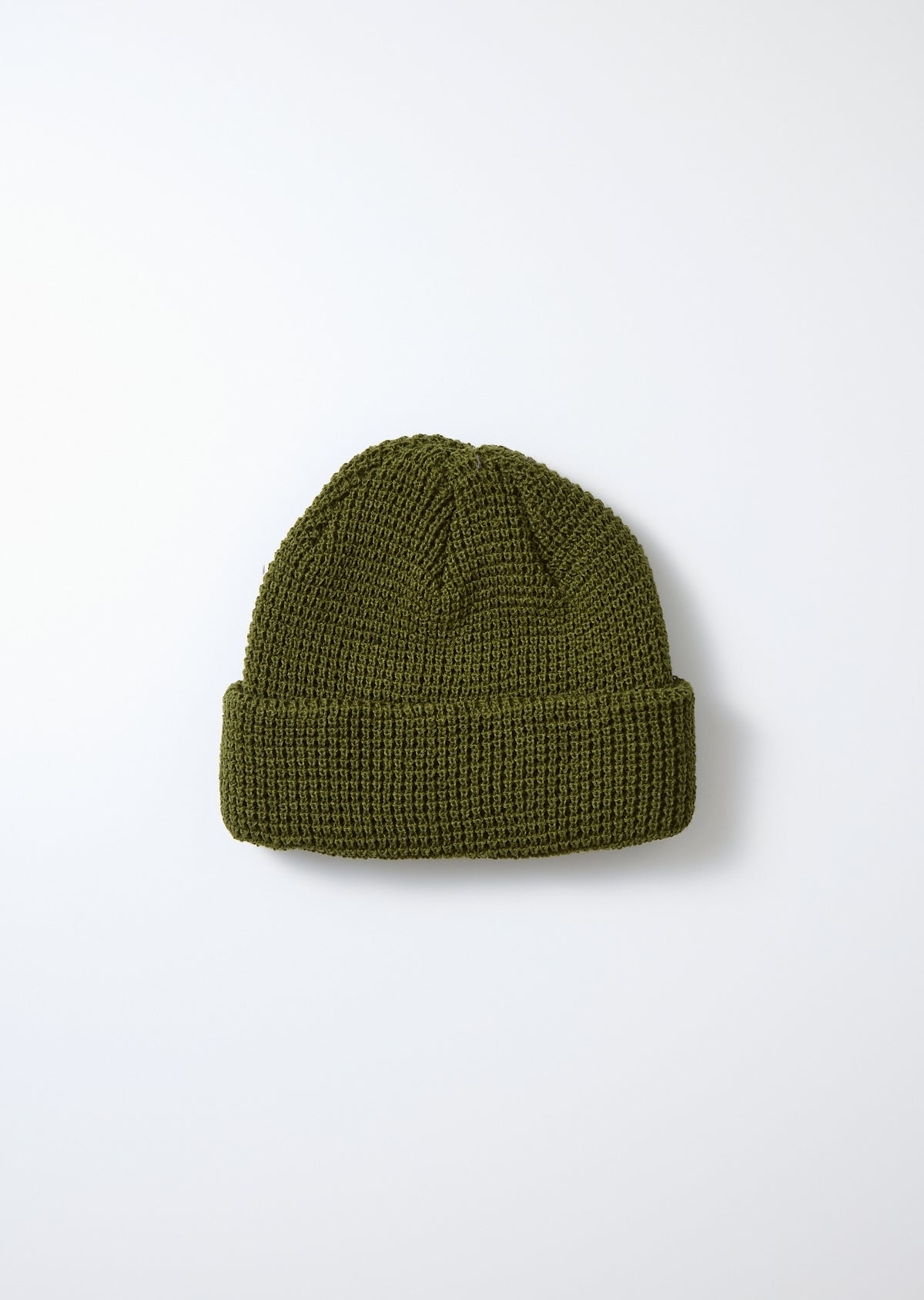 Waffle Watch Cap - Olive Green