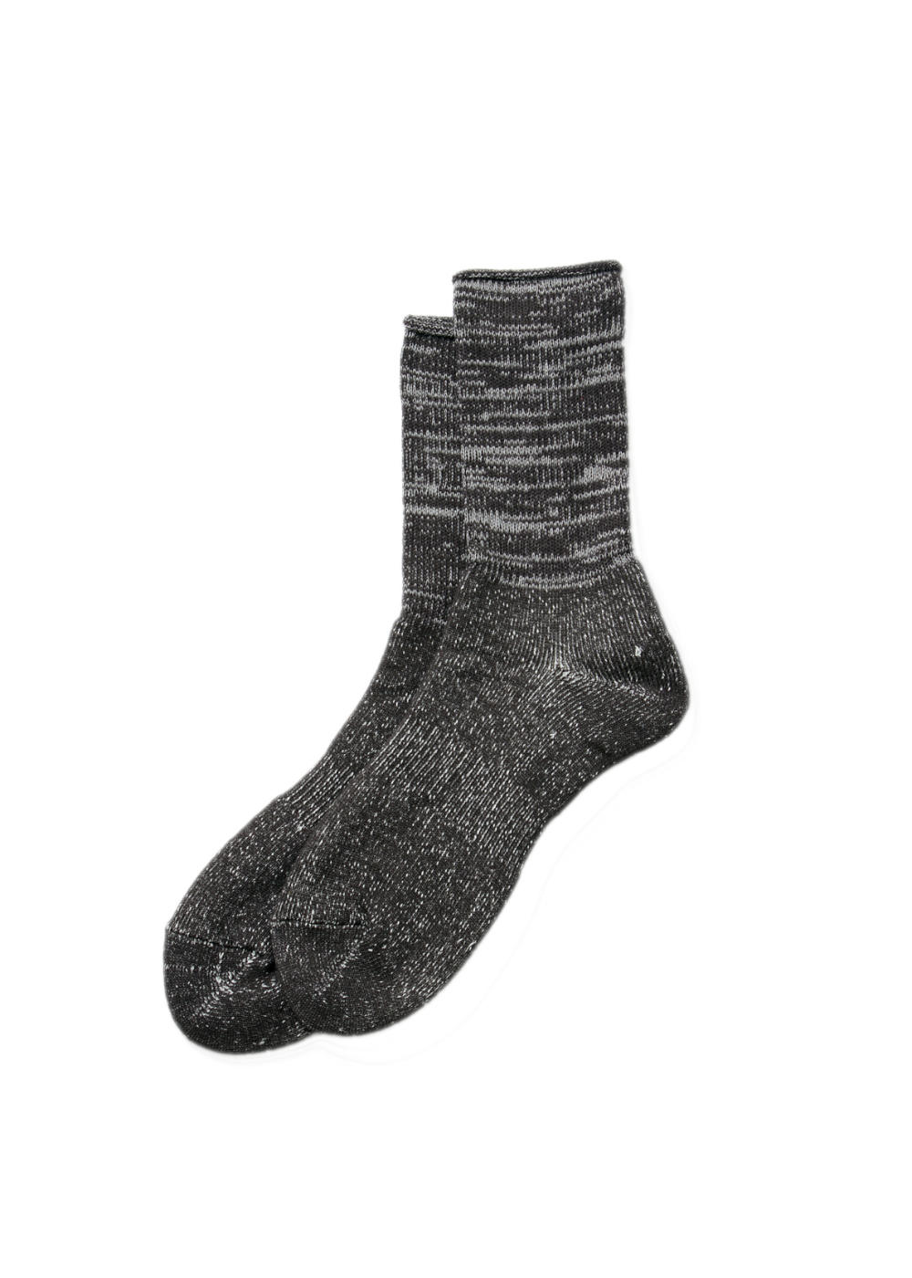 Washi Pile Crew Socks – Charcoal